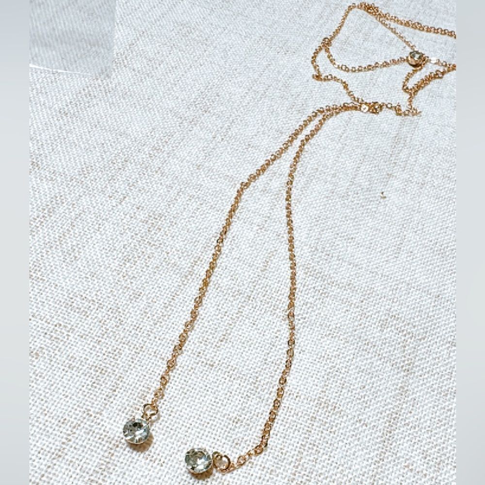 Diamond drop necklace N523 - Picture 4 of 4